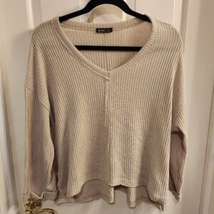 Very j lightweight cream sweater size Large